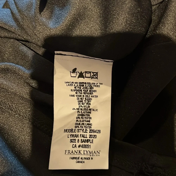 Lyman Par by Frank Lyman Green Sequins peplum cocktail  blouse with slit - Picture 7 of 12